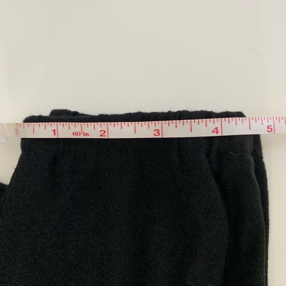 Lounge Pants Sweater Material Black Tie At Waist - Picture 6 of 7